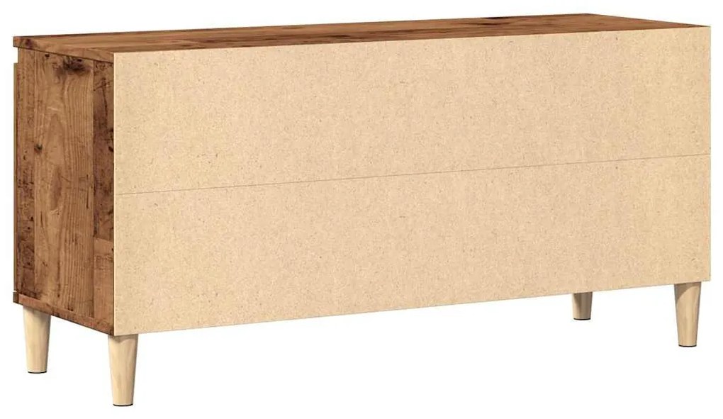 antik fa színű szerelt fa TV-szekrény 102 x 35 x 50 cm