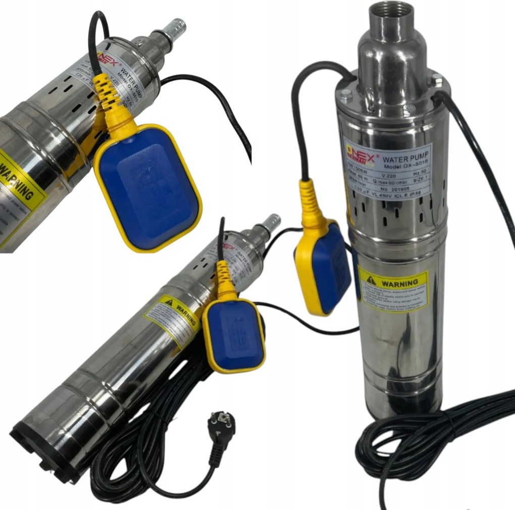 Búvárszivattyú úszóval 2000 W 33000 l/h kút vízkompresszor