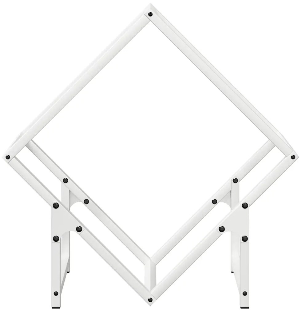 fehér hidegen hengerelt acél tűzifatároló 50x25x50 cm