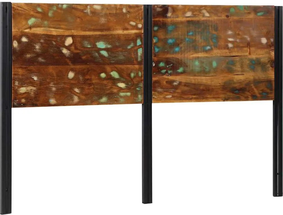 vidaXL tömör újrahasznosított fa és vas fejtámla 160 cm