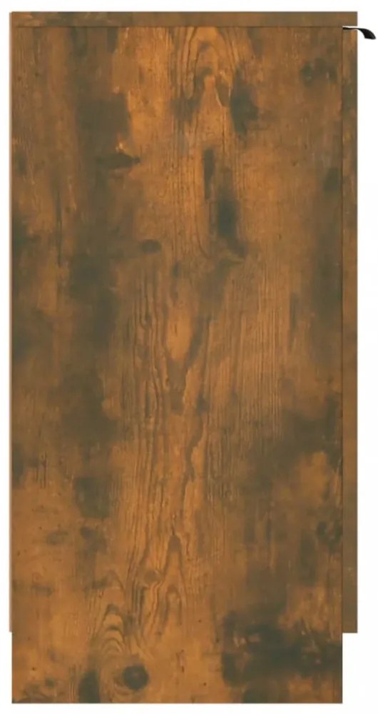 füstös tölgyszínű szerelt fa cipősszekrény 59 x 35 x 70 cm