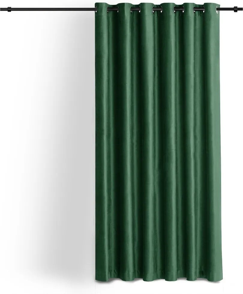 Zöld bársony dimout (részleges sötétítő) függöny 530x270 cm Velto – Filumi