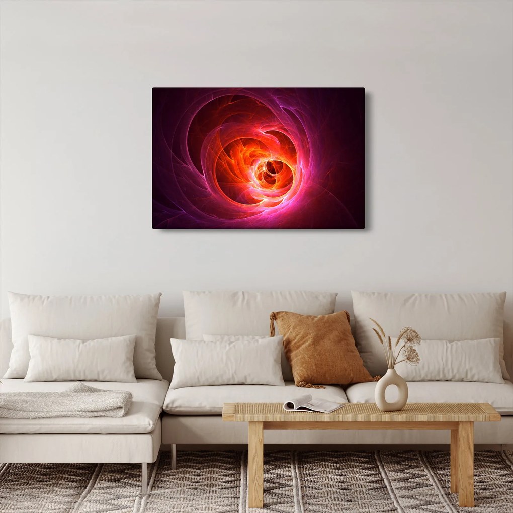 Modern rózsaszín absztrakció képe (90x60 cm)