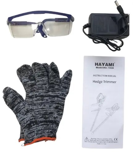 Akkus sövényvágó - HAYAMI HA-1038 + 2 akku + tartozékok