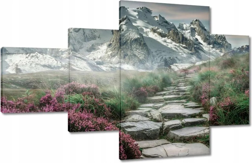 Festmények 130x80 Hegyi kilátás Tájkép Köd