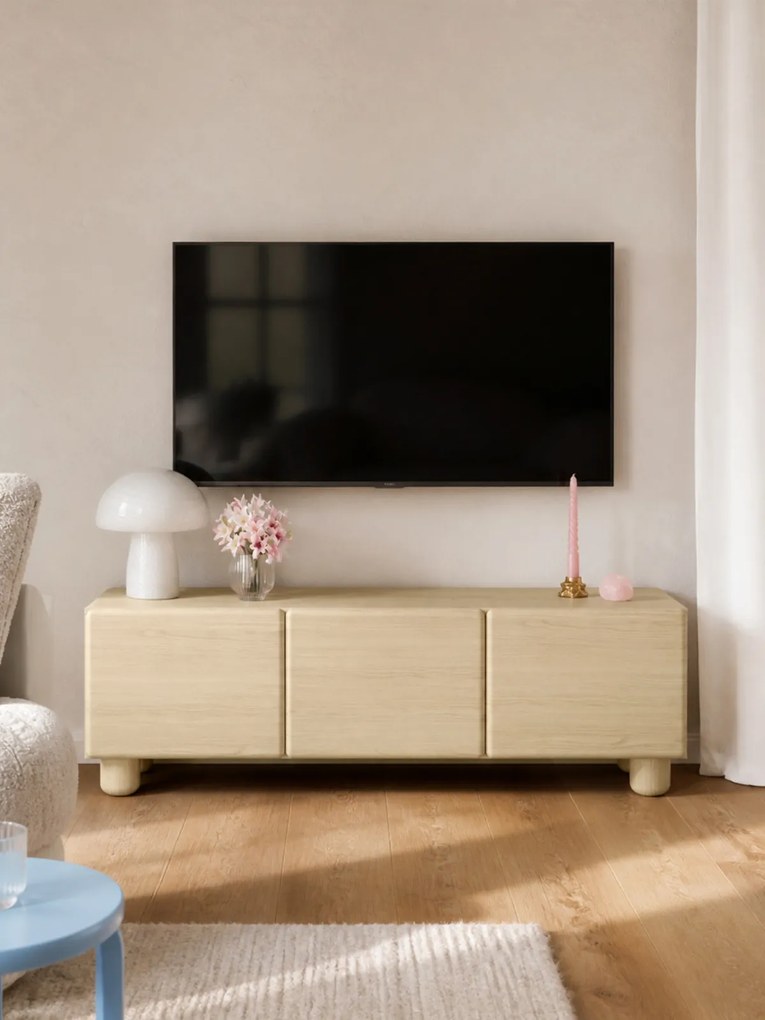Arlo háromajtós TV szekrény 150 cm - vicenza tölgy