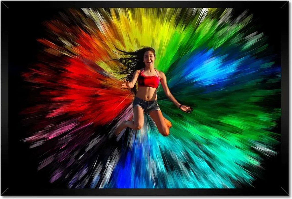 Poszterek keretben 60x40 Színes robbanás Színek