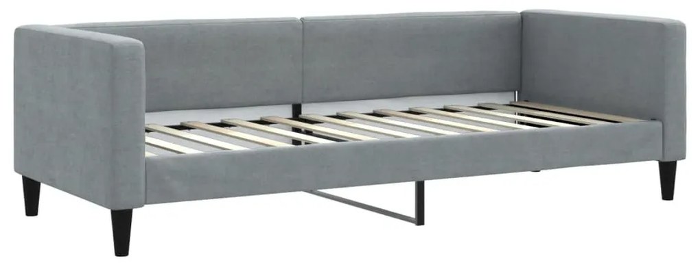 világosszürke szövet kanapéágy keret 80 x 200 cm