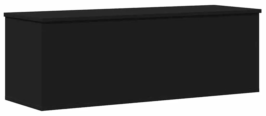 fekete szerelt fa tárolóláda 102 x 35 x 35 cm