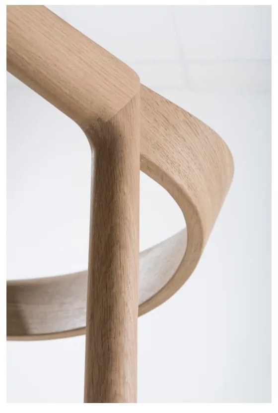 Muna étkezőszék tömör tölgyből, kékesszürke ülőrésszel - Gazzda