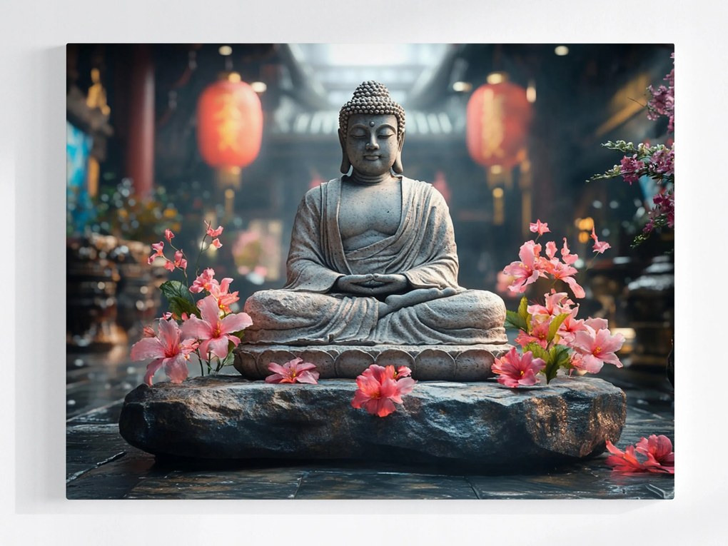 Vászonkép Canvas Vallás Buddhizmus Szobor Buddha Templom 80x60