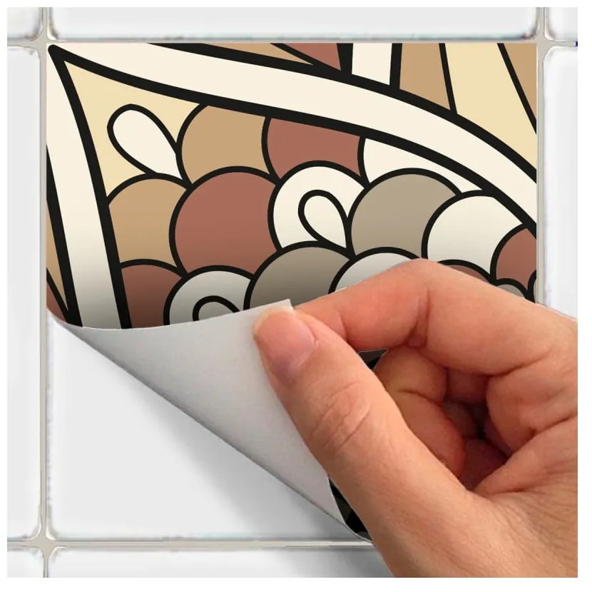 Wall Stickers Tiles Piura 24 db-os falmatrica szett, 10 x 10 cm - Ambiance