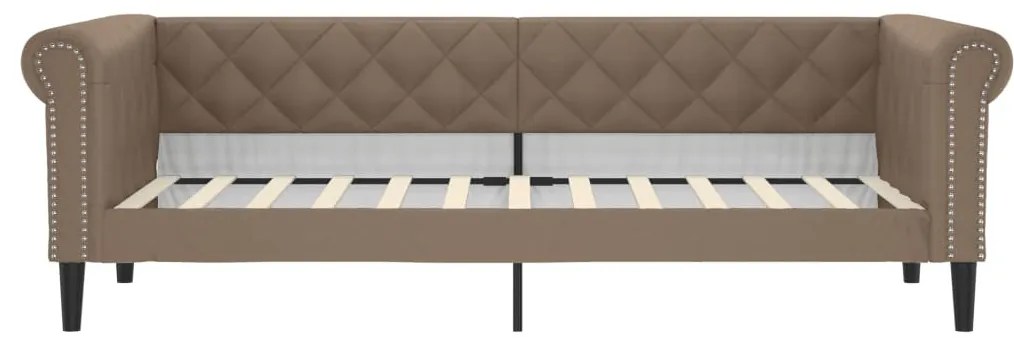 kávészínű műbőr kanapéágy 80 x 200 cm