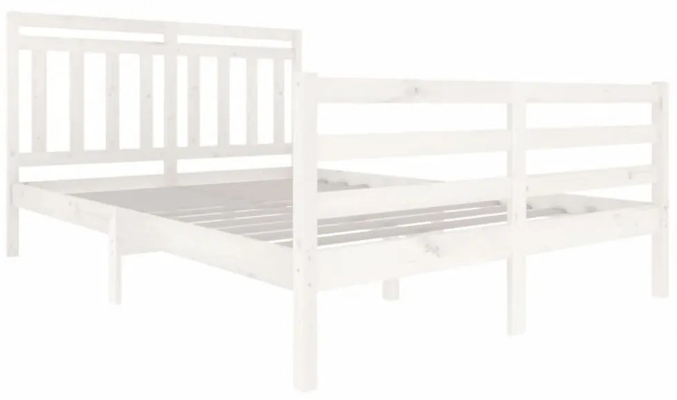 vidaXL fehér tömör fa ágykeret 140 x 200 cm