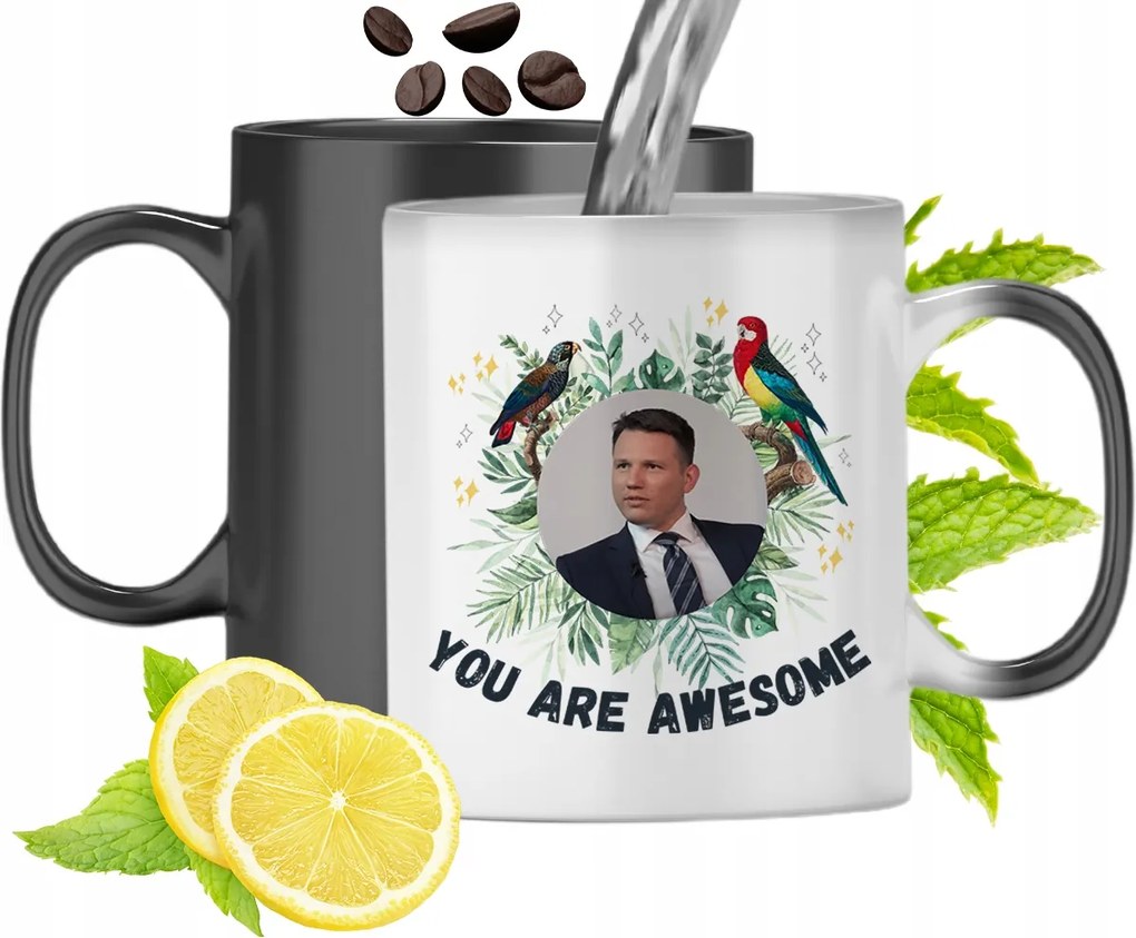 Mágikus Bögre Sławomir Mentzen Színváltós, fényképes nyomattal