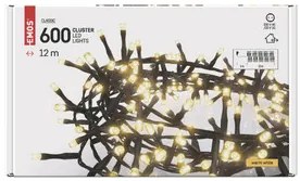 LED karácsonyi fényfüzér – süni, 12 m, kültéri és beltéri, meleg fehér, időzítő