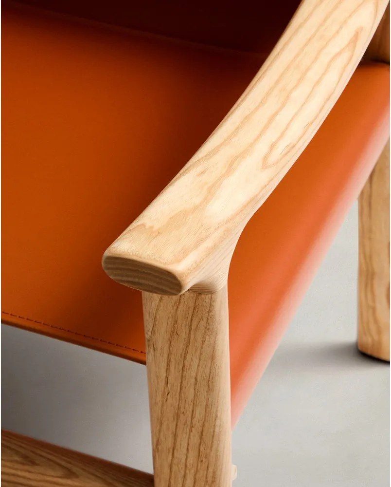 Konyakbarna kőrisfa karfás étkezőszék Jan – Kave Home