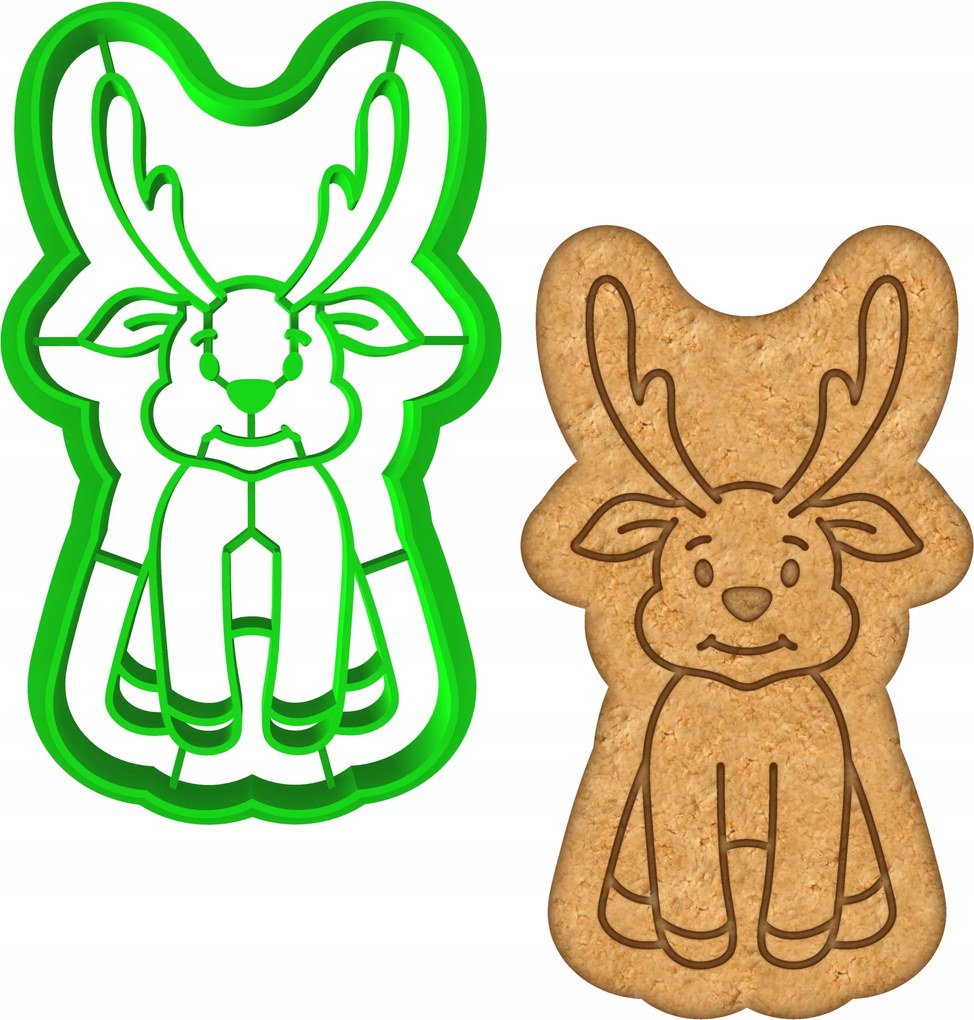 Karácsonyi Forma Mézeskalács lyukasztó Karácsony Rénszarvas 8cm