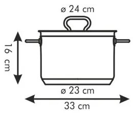 Tescoma HOME PROFI fazék fedővel 24 cm, 7 l