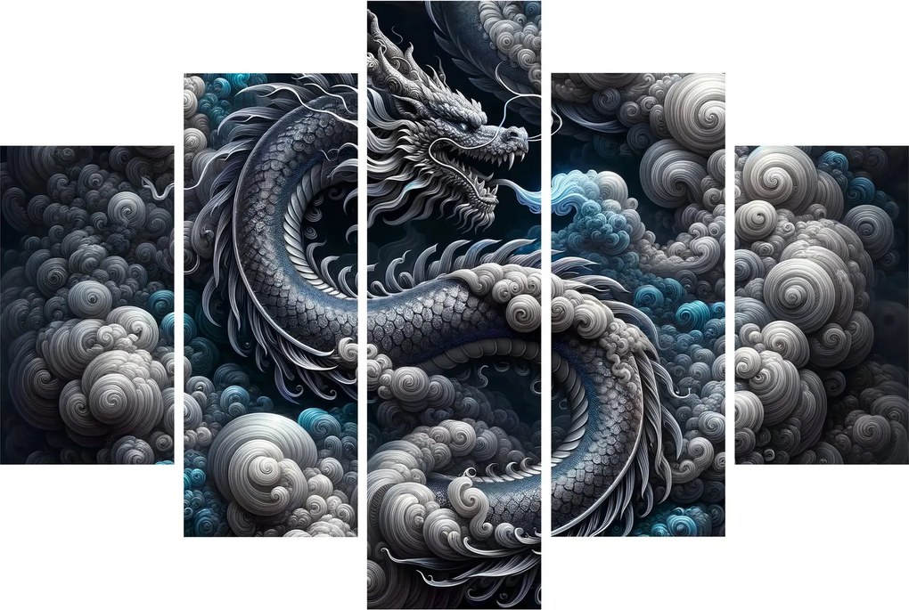 Kép – Sárkány a füstben (150x105 cm)