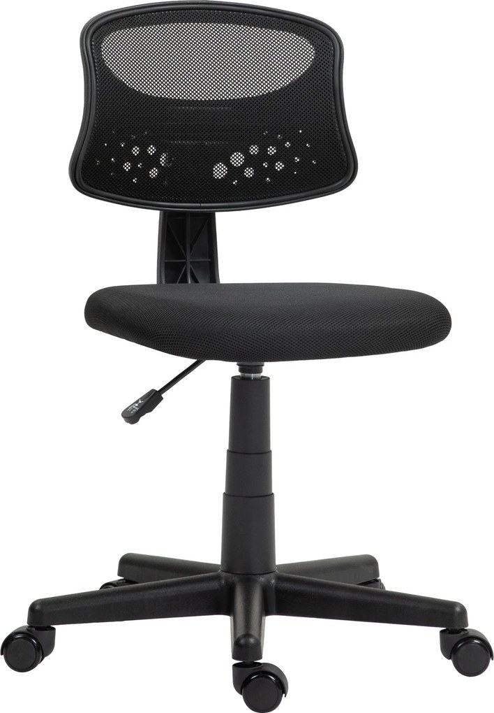 HOMCOM Karfa Nélküli Ergonomikus Irodai Szék Háló Háttámlával Forgó Íróasztali Szék Magasságállító Irodai Szék 120 kg Teherbírással Fekete | Aosom