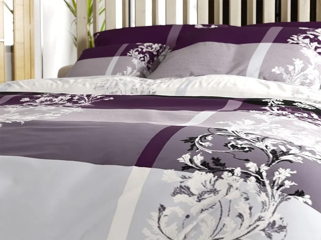 Poliészter-pamut ágynemű LUXURY lila Ágyneműhuzat mérete: 70 x 90 cm | 140 x 200 cm