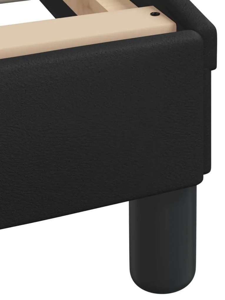 fekete műbőr ágykeret matrac nélkül Hvar 120 x 200 cm