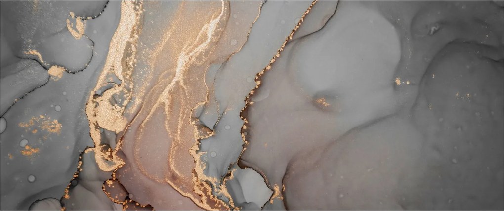 Kép - Szürke-arany márvány (120x50 cm)
