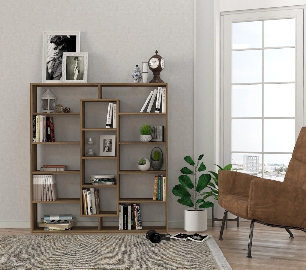 könyvespolc Ample - Walnut