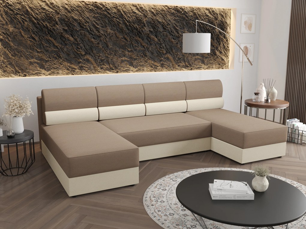 Sarok ülőgarnitúra U Radiant U1 (bézs + krém). 1057509