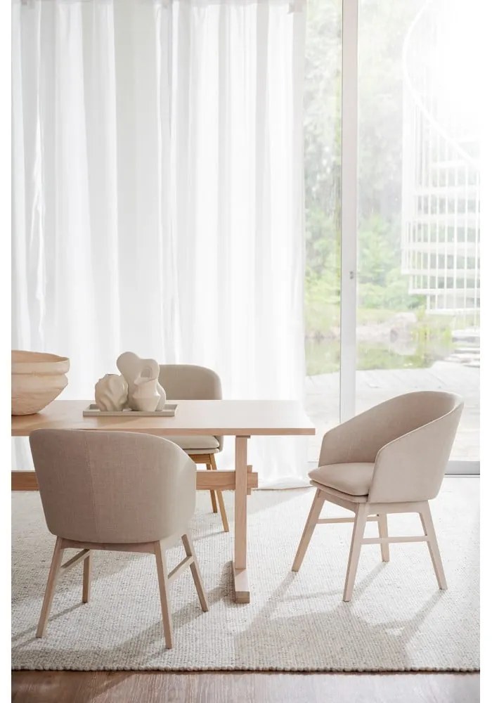 Bézs kárpitozott étkezőfotel szett 2 db-os Windham – Rowico