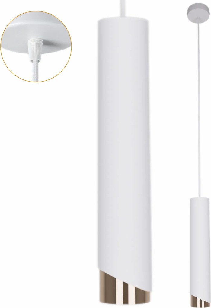 Mennyezeti lámpa függeszték Led plafon falra szerelhető Bragi 40W Fehér Arany