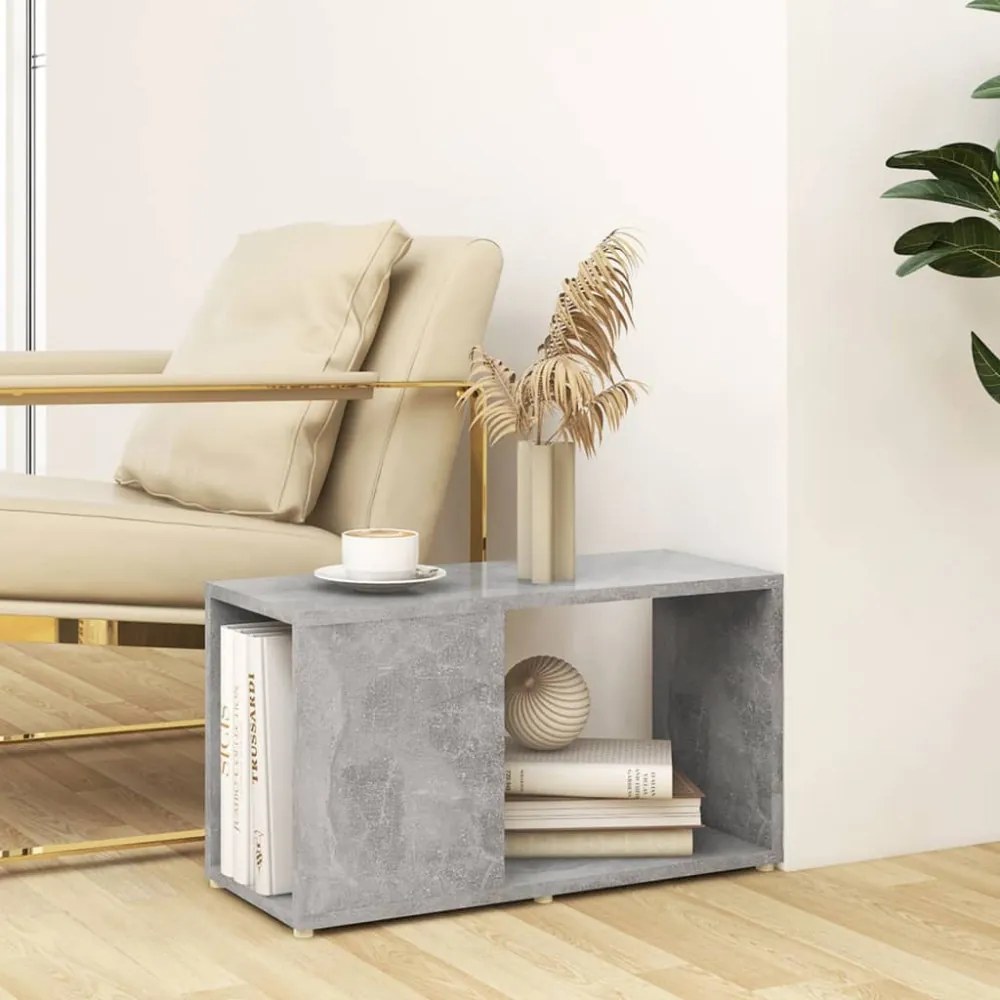 betonszürke szerelt fa TV-szekrény 60 x 24 x 32 cm