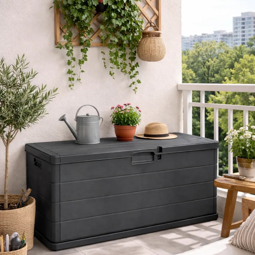 ALPHA tárolódoboz, 340L, 118x59x57cm, antracit I.P.A.E-Progarden