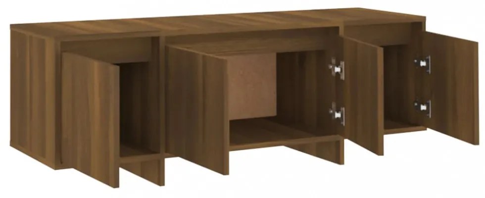 barna tölgyszínű szerelt fa TV-szekrény 120x30x40,5 cm