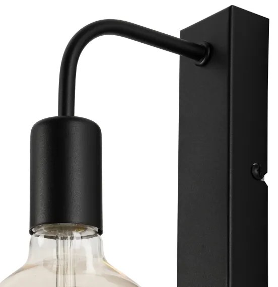 Fali lámpa ASTRID 1xE27/60W/230V matt fekete