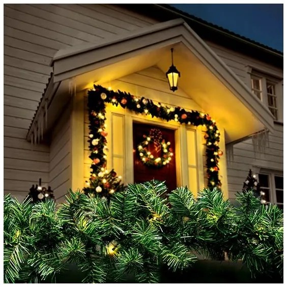 Solight 1V298 - LED kültéri karácsonyi girlanda 80xLED/3xAA 500 cm IP44