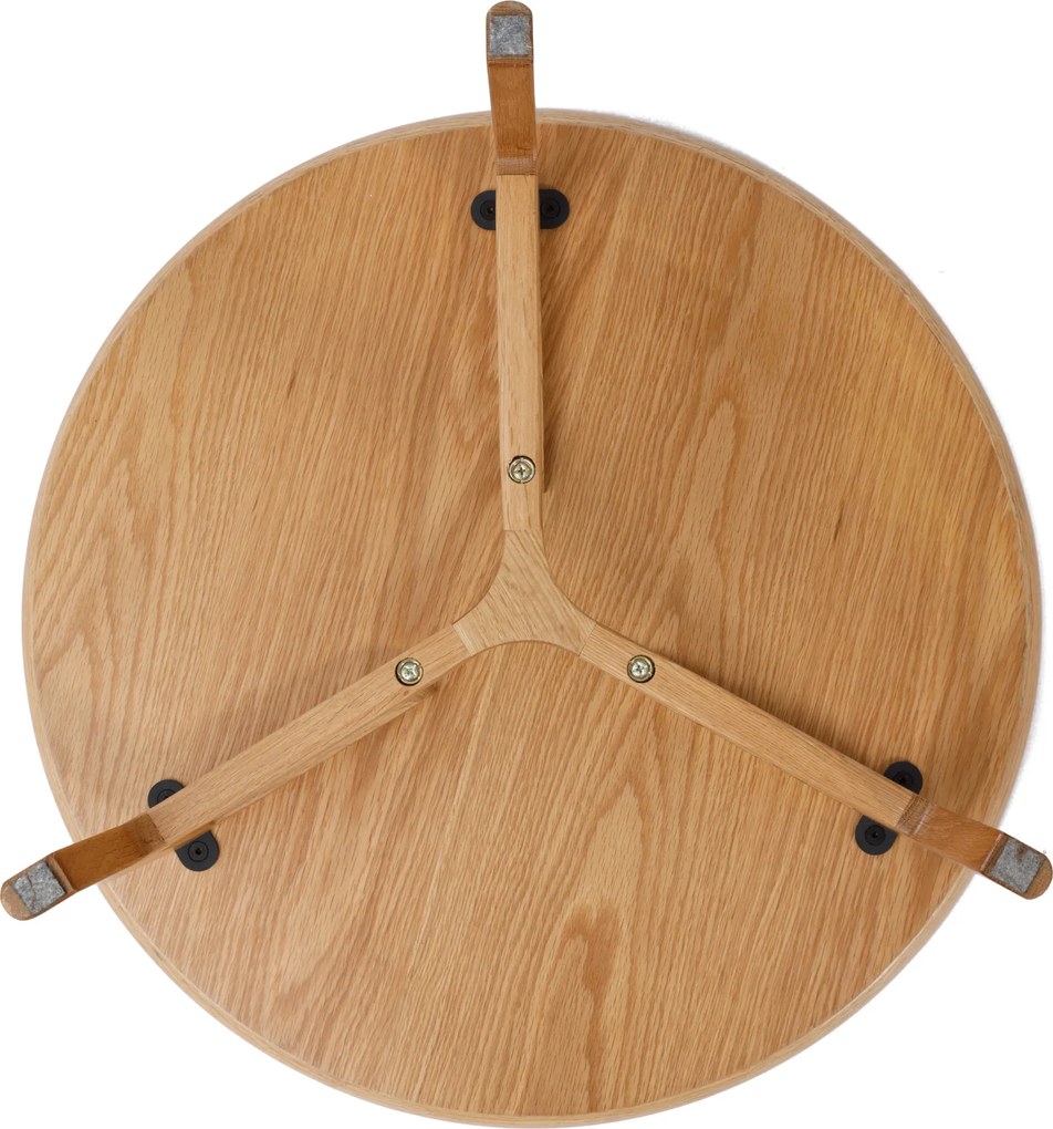 MAZZONI EXPORT BELLUNO Natúr Kőris - FA DOHÁNYZÓASZTAL Ø65 cm KEREK MODERN CLASSIC
