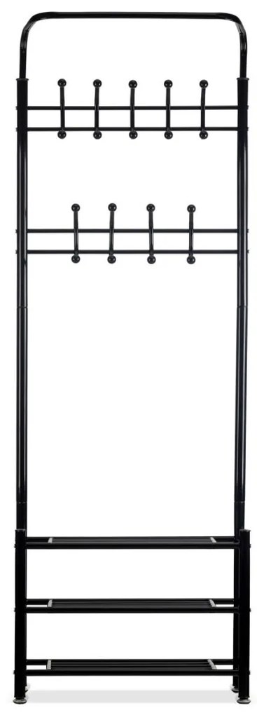 Álló ruhafogas cipőtartóval fekete