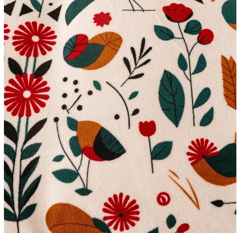 RETRO BIRD színes mikroplüss ágyneműhuzat Ágyneműhuzat mérete: 2 db 70 x 90 cm | 200 x 220 cm