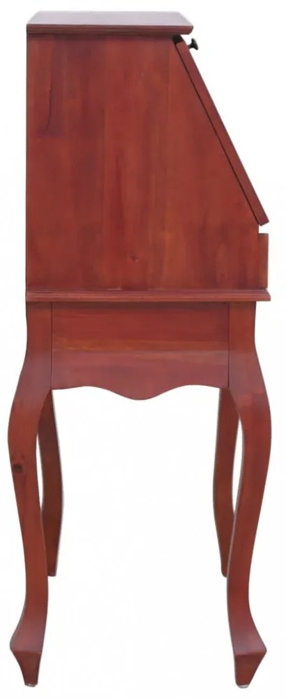 barna tömör mahagóni titkári íróasztal 78 x 42 x 103 cm