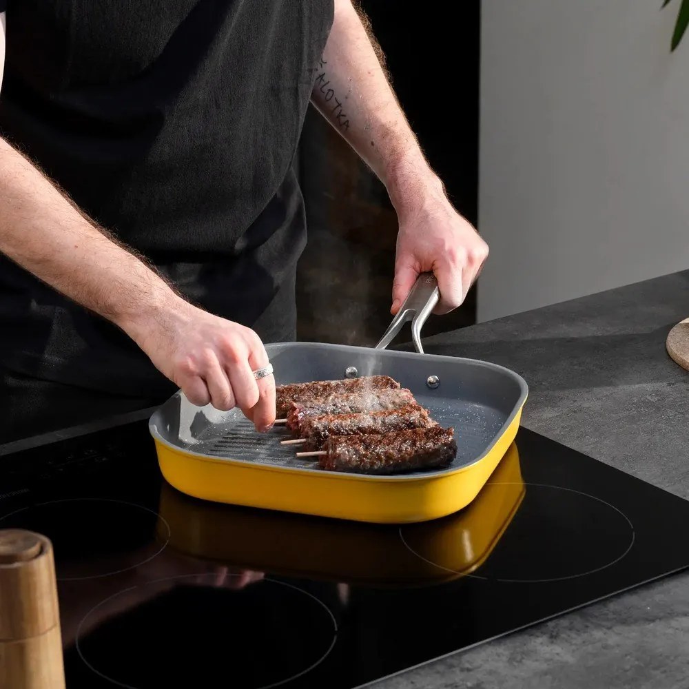 Grill serpenyő kerámia felülettel ø 28 cm Meda 3.0 – FABINI