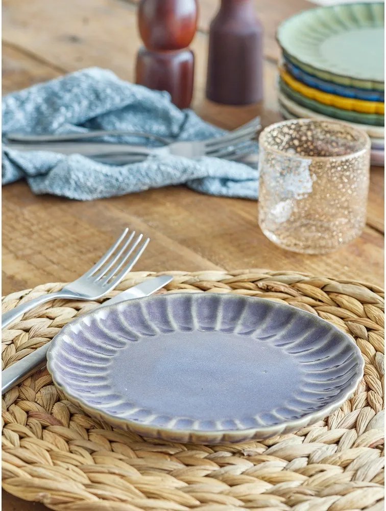 Sötétlila kőedény desszertes tányér ø 20 cm Latina – Bloomingville