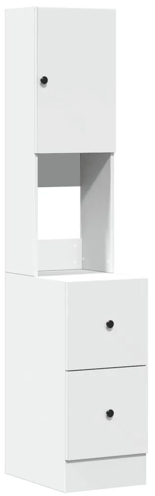 Fehér szerelt fa konyhaszekrény 35 x 50 x 180 cm