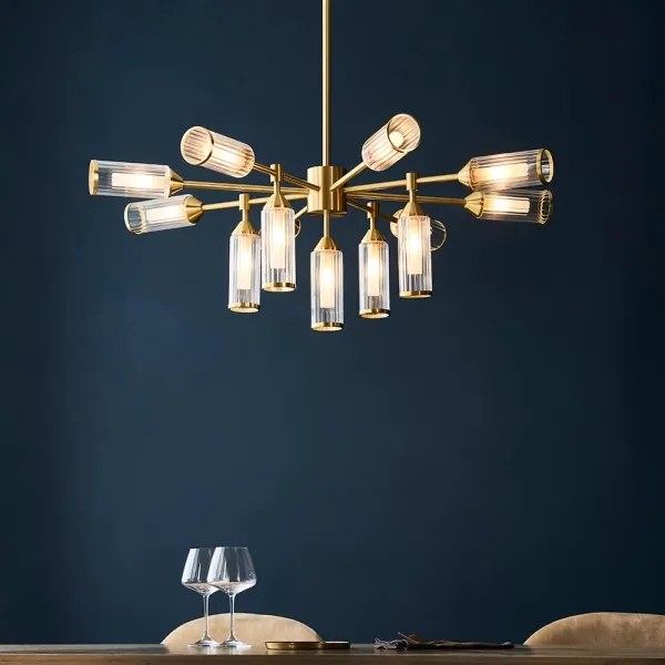 Endon 106256 - Csillár rúdon TOUR 13xG9/3W/230V réz