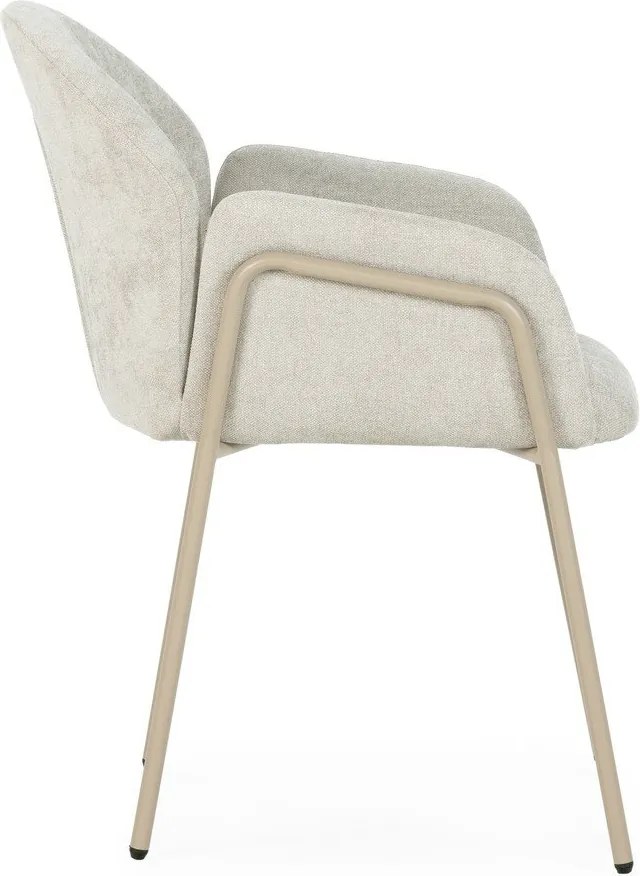 Bézs kárpitozott étkezőfotel szett 2 db-os Aslin – MOME