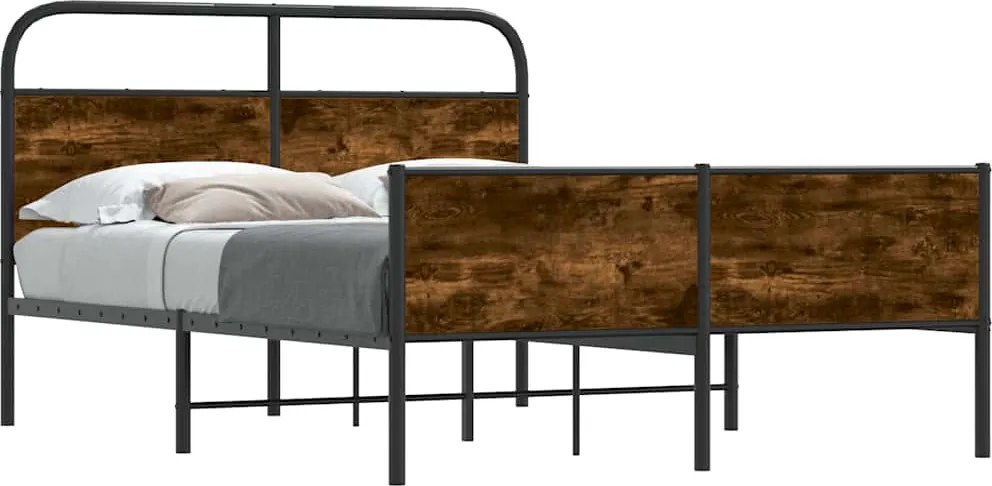 vidaXL ágykeret matrac nélkül 120x200 cm sonoma tölgyfa műfa