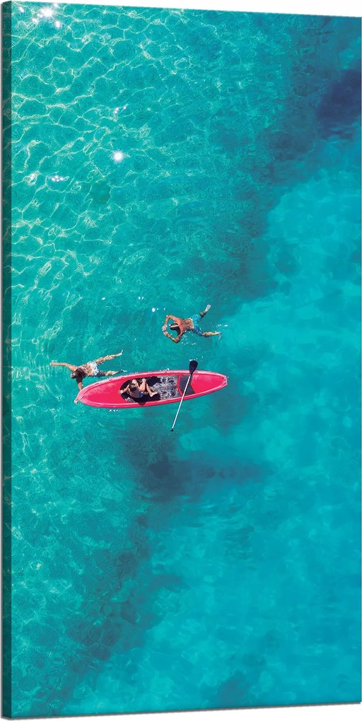 Vászonkép Kajak Emberek Nap Víz Nyaralás 60x120 cm