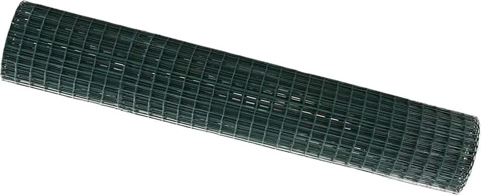 vidaXL Európai Kerítés Zöld 1,6 x 10 m PVC-bevonatú vas