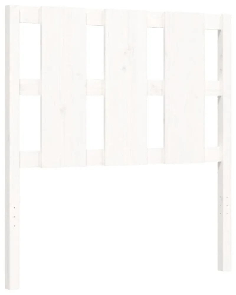 fehér tömör fa ágykeret fejtámlával 100 x 200 cm